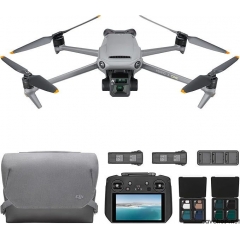 DJI Mavic 3 Cine 高级组合,无人机配有 4/3 CMOS Hasselblad 摄像头,5.1K 视频,全向障碍感应,46 分钟飞行,15 公里视频传输,带 DJI RC Pro,两个额外电池