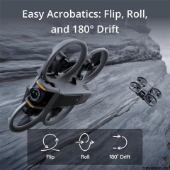 DJI Avata 2 Fly More 组合(3 节电池),FPV 无人机带相机 4K 沉浸式体验,一键式杂技,内置螺旋桨防护罩,155° FOV,相机无人机符合 FAA 遥控器 ID