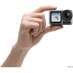 DJI Osmo Action Cam 数码动作相机 带 2 个屏幕 11 米 防水 4K HDR - 视频 12MP 145° 广角镜头相机 黑色