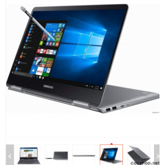 Samsung 三星 Notebook 9 Pro NP940X5N-X01US 15英寸FHD 2合1觸摸屏筆記型電腦，第八代英特爾四核i7-8550U，最高4GHz，16GB DDR4,256GB SSD，背光鍵盤，Windows 10