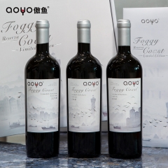 傲鱼智利原装原瓶进口红酒 干红迷雾海岸限量珍藏750ml葡萄酒