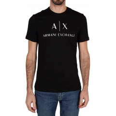 Armani 阿玛尼 Exchange 男士T恤, 黑色（黑...