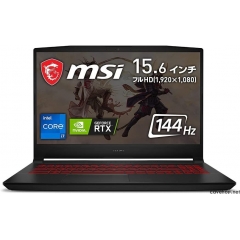 【搭载*1代CPU・RTX3070】MSI游戏笔记本电脑 PC Katana GF66 i7 RTX3070/15.6FHD/144Hz/16GB/512GB/Katana-GF66-11UG-029JP【Windows 11 支持】